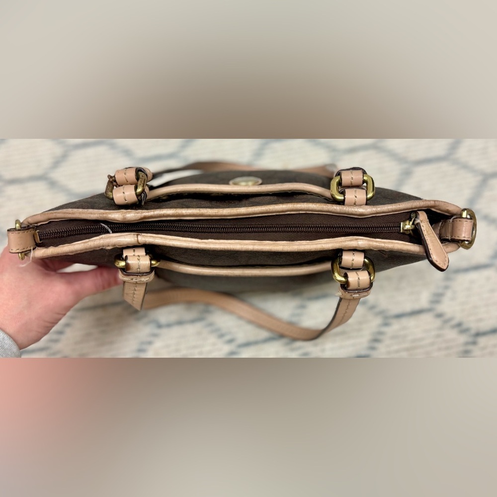 COACH Vintage Y2K Classic Signature Monogram Brown Coated Canvas Shoulder Bag - Picture 9 of 16